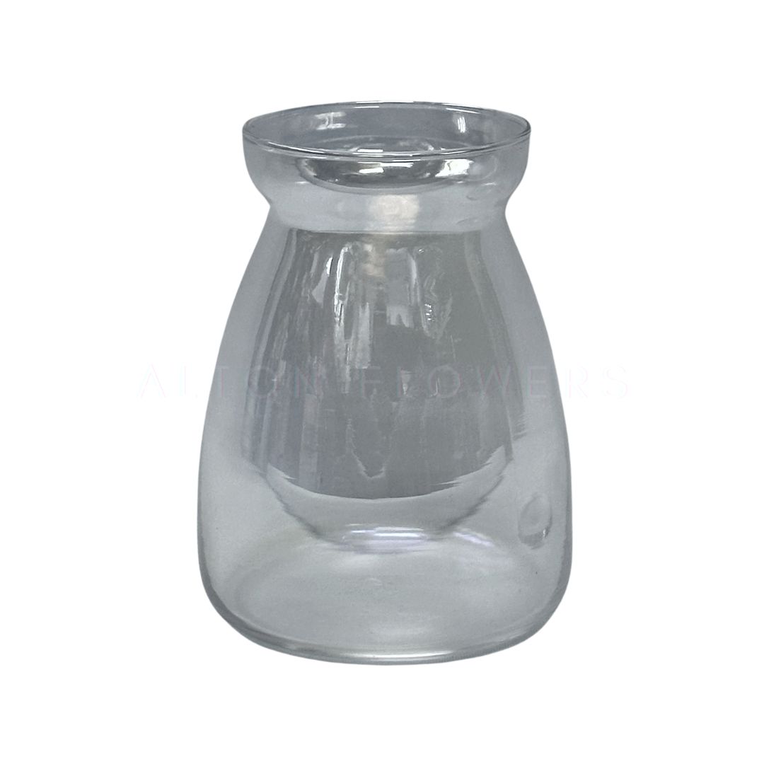 15cm Tinted Glass Flower Vase Stem Plant Jar Table Floral Display Decor Avase319-b (shiny)