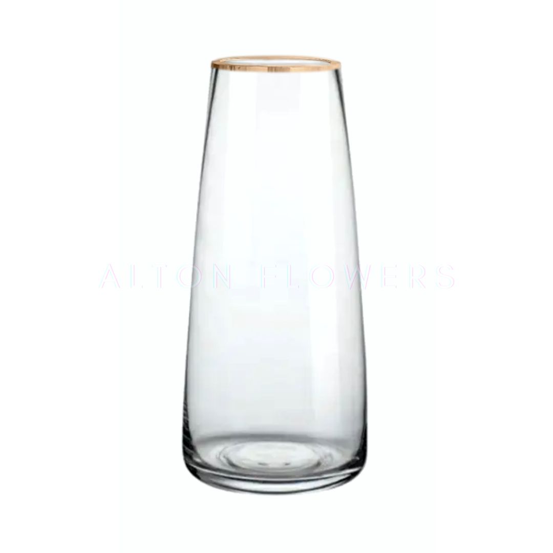 25cm Clear Table Vase Tall Vase Transparent Crystal Glass Vase | Home Decoration | Flower Arrangement Avase320