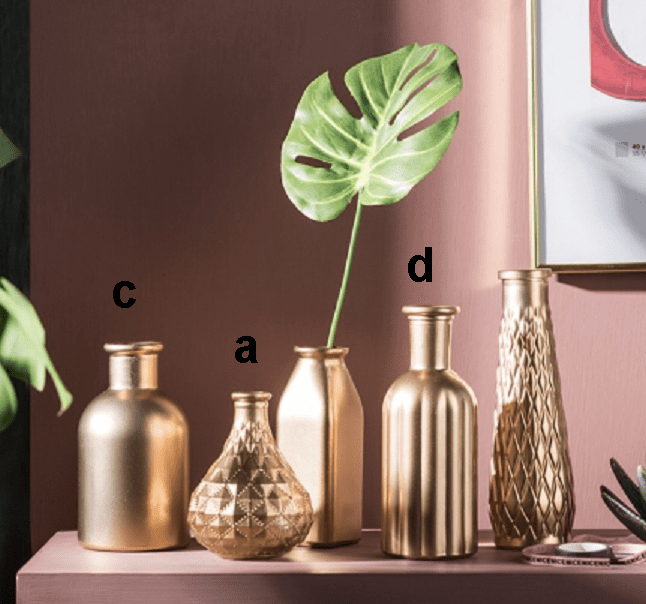 12.5cm-19.5cm Premium High Quality Nordic Rosegold Glass Vases, home decor, events weddings Avase322