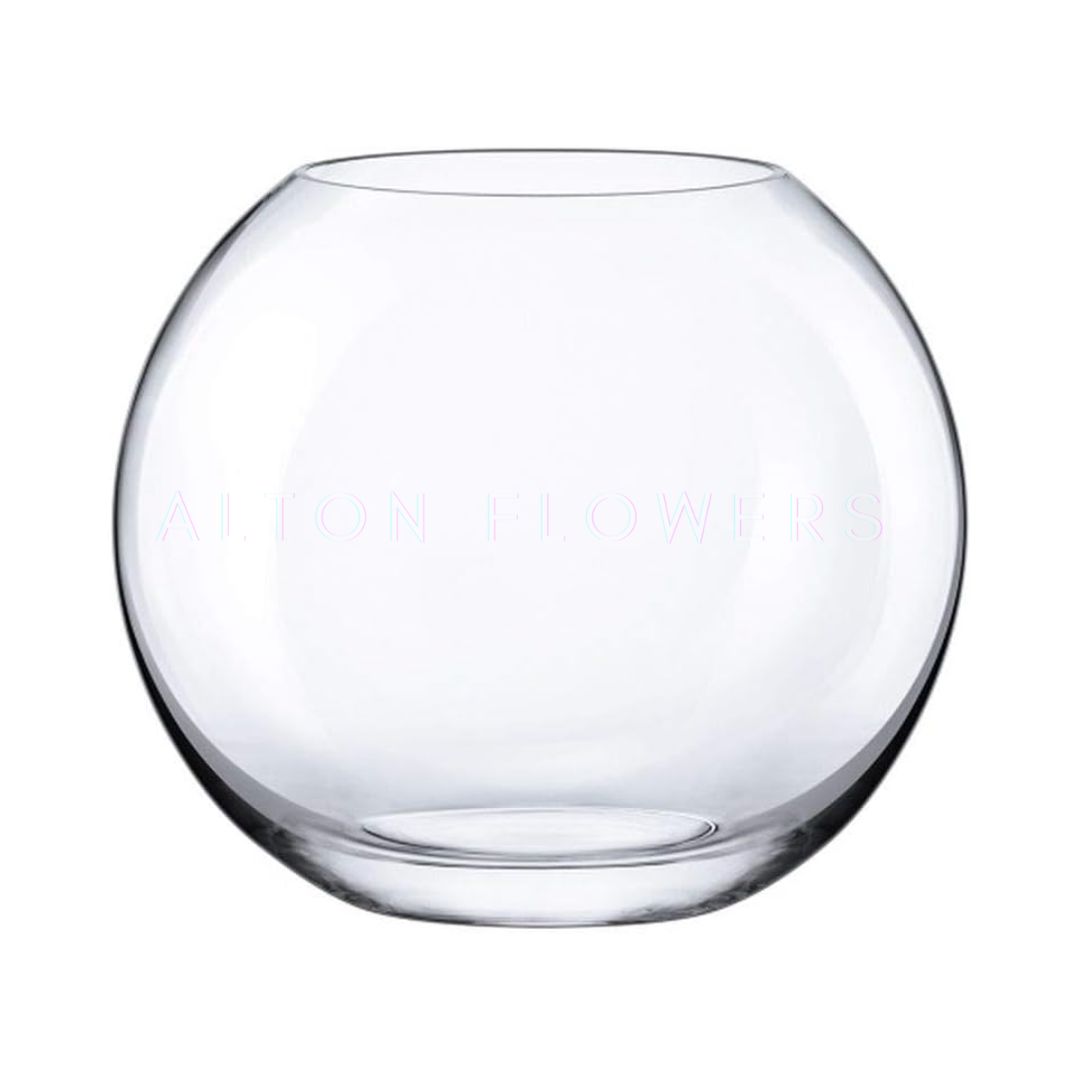 20cm Diameter Glass Fishbowl Vase for flowers, home decor, events Avase345