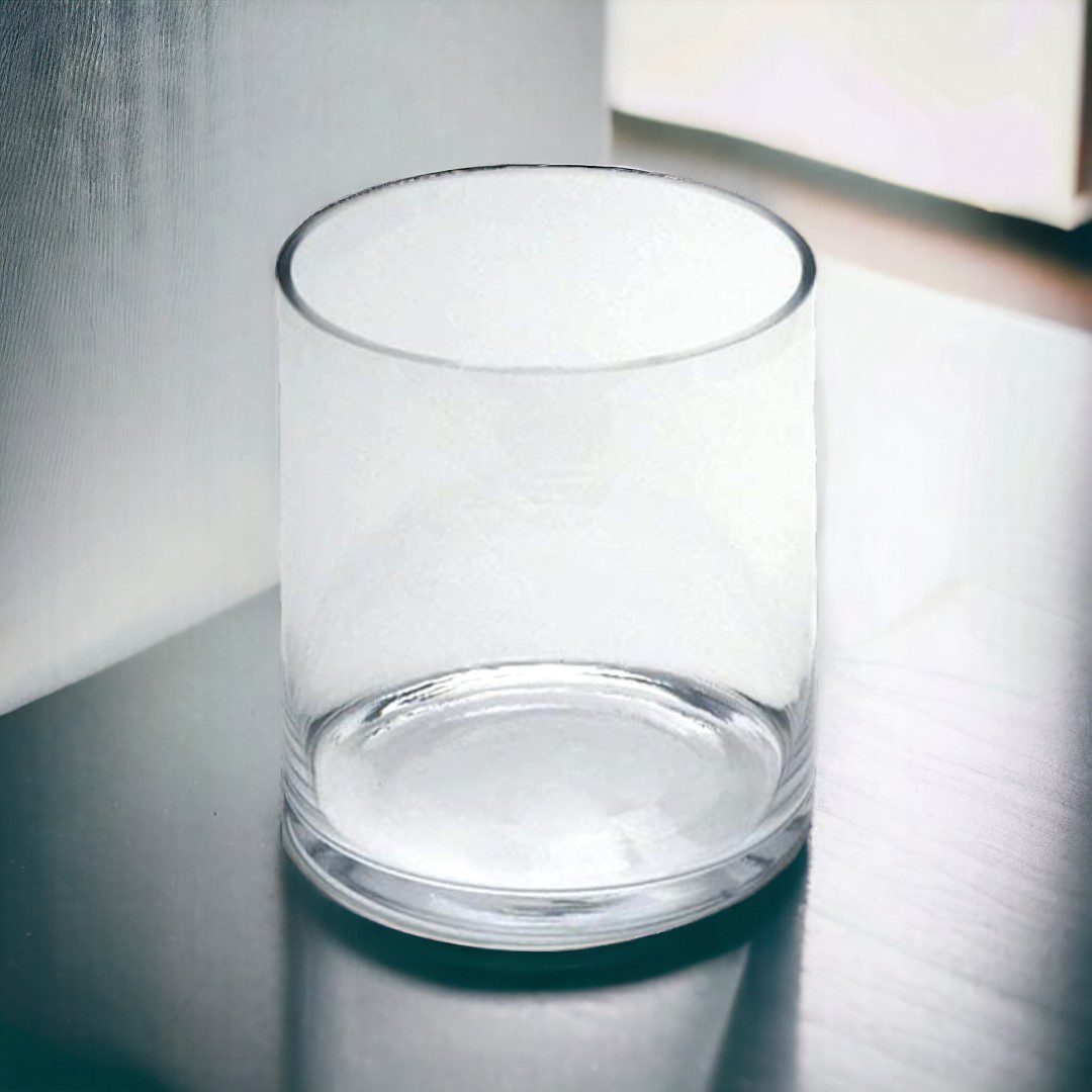 15.5cm Cylindrical Glass Vase for flowers, home decor, events Avase346