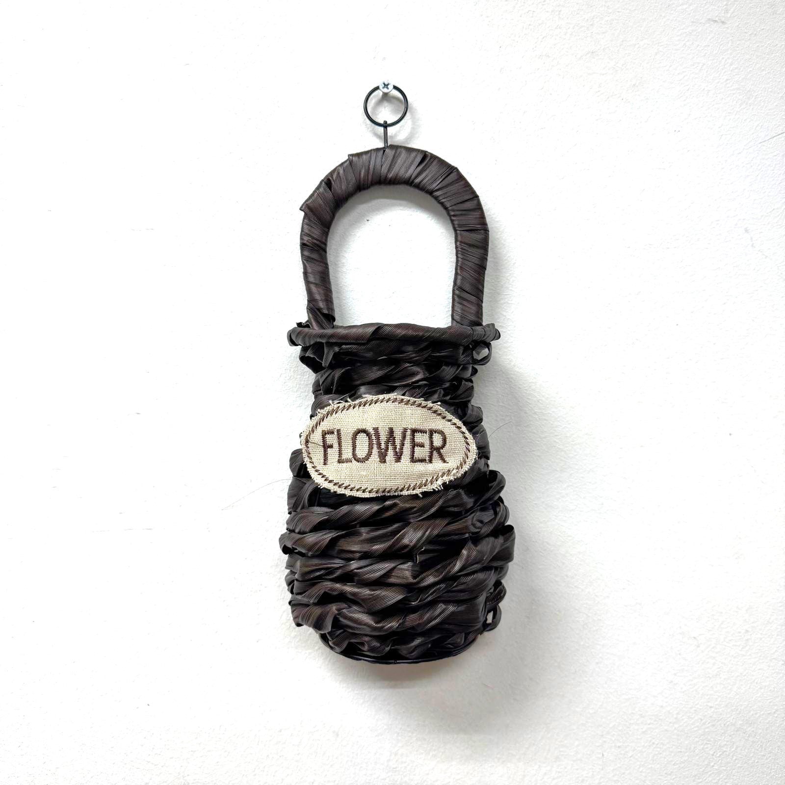 Handwoven Hanging Basket Vase – 30cm Wall-Mounted Wicker Planter Avase352