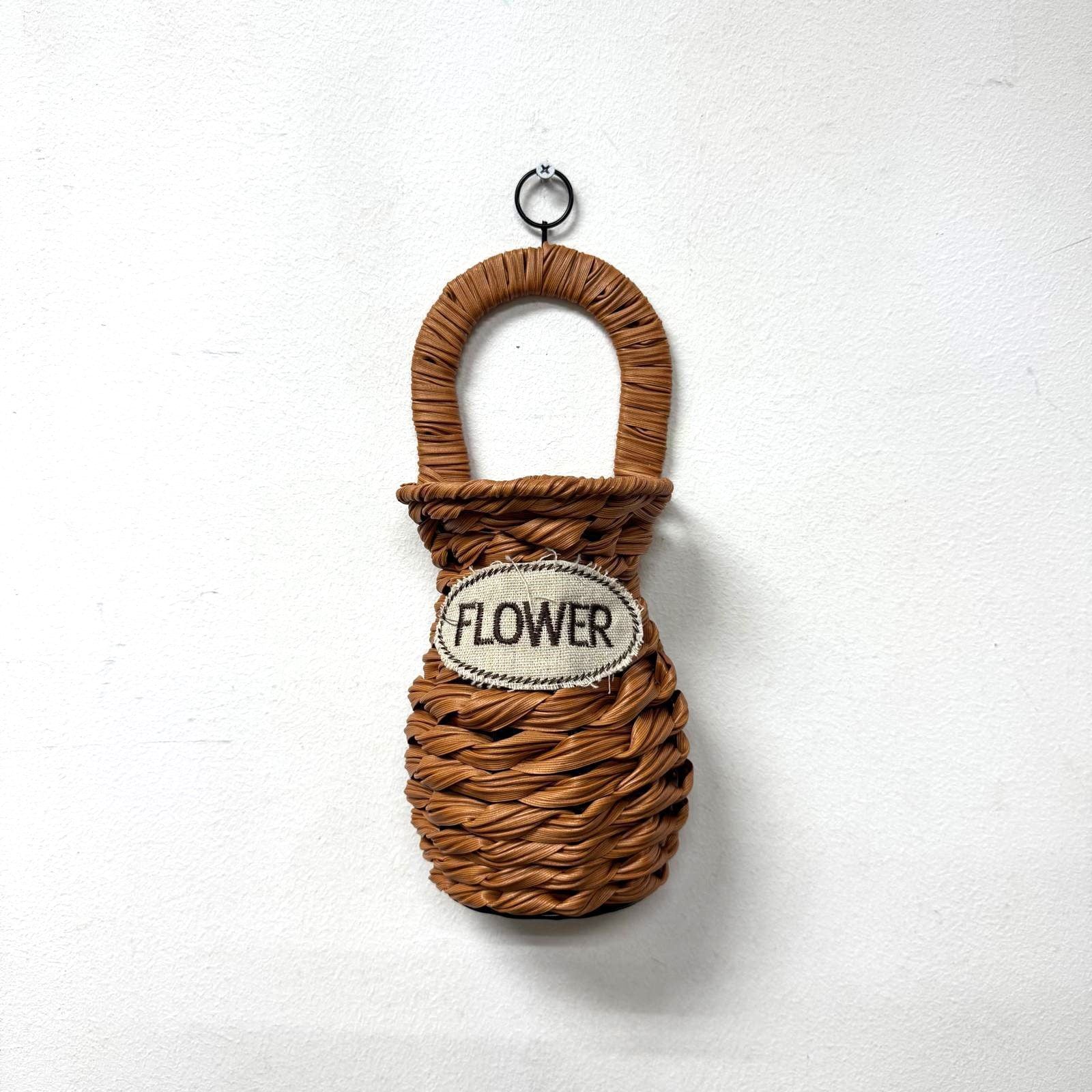 Handwoven Hanging Basket Vase – 30cm Wall-Mounted Wicker Planter Avase352