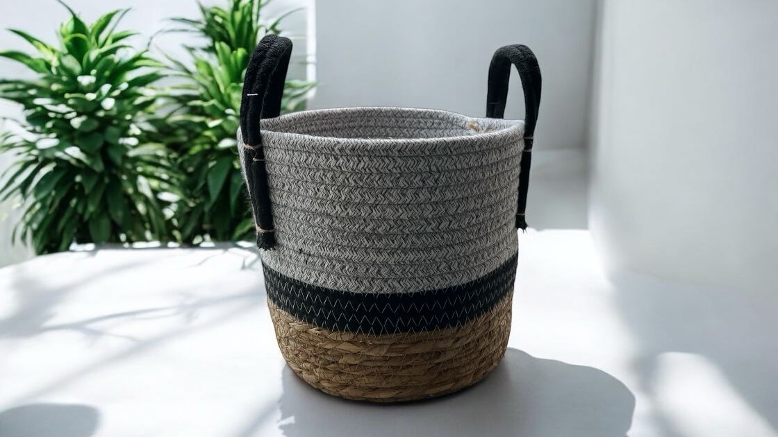 Basket for plants, flowers & etc, natural seagrass, home decor, garden, events Avase368