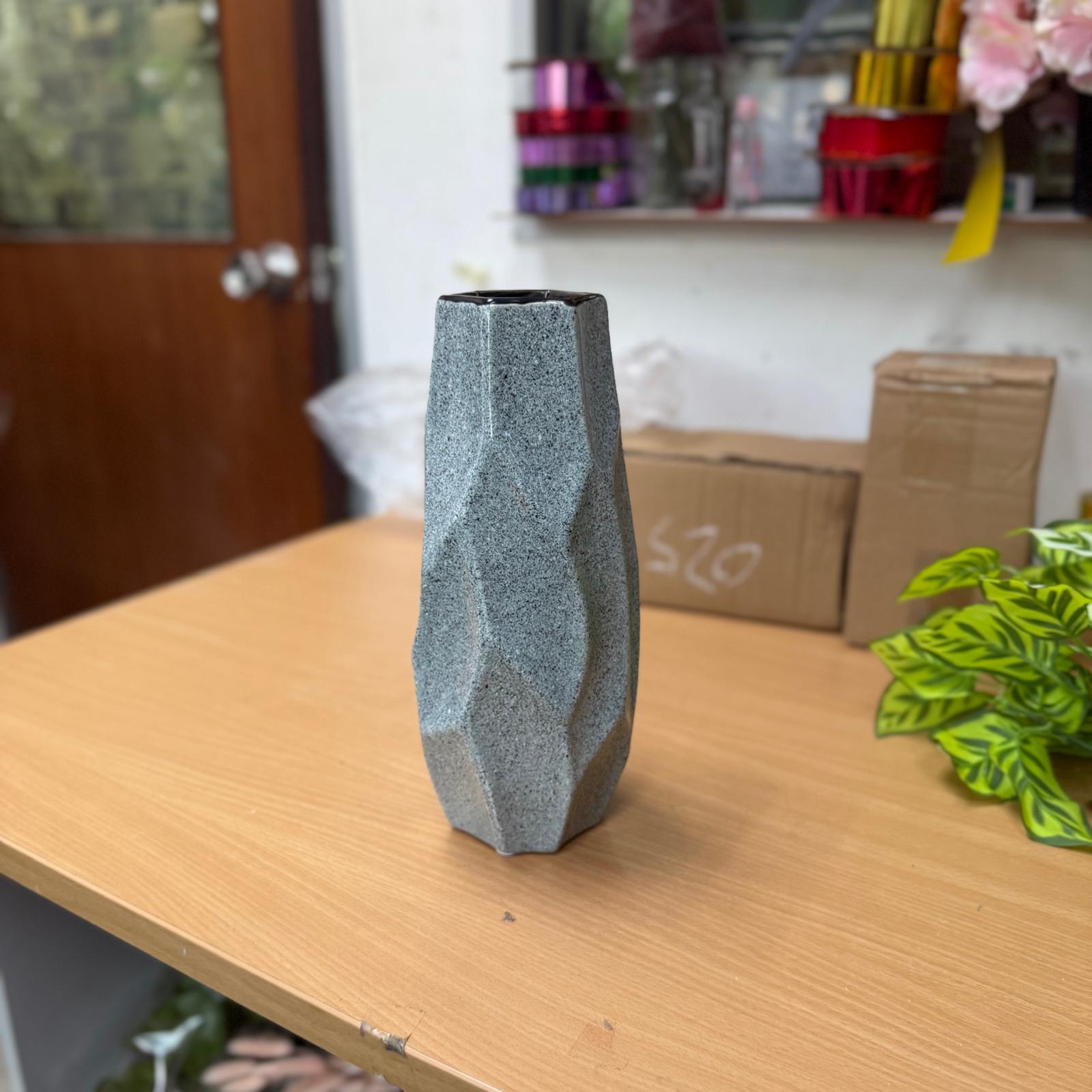 Ceramic vase for flowers, fresh & artificial, home decor, office, events Avase374-A-Blu