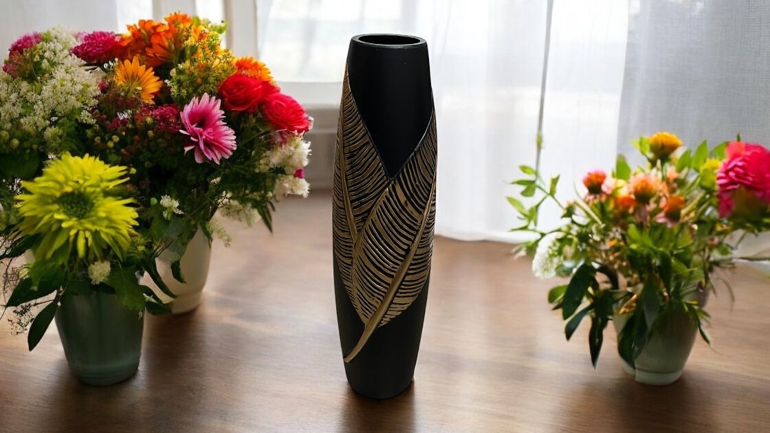 Ceramic vase for flowers tall & arrangements, -SELF COLLECTION- home decor, decorations, garden. Avase386