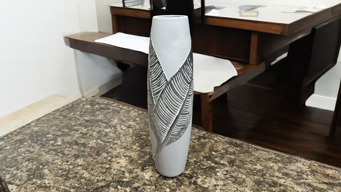 Ceramic vase for flowers tall & arrangements, -SELF COLLECTION- home decor, decorations, garden. Avase386