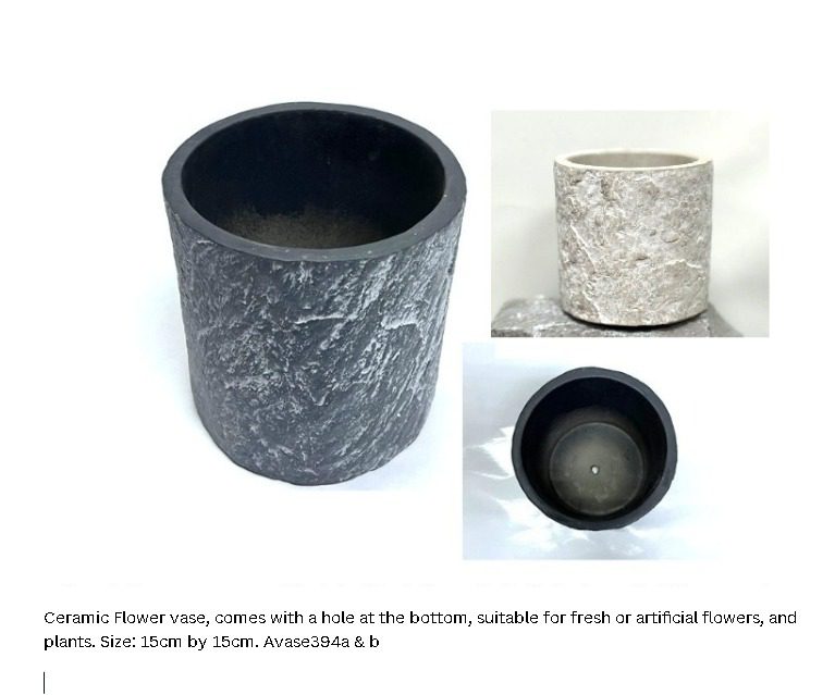 Vase Ceramic for flower, plants, plants , glass vase in metal frame , home decor , Avase394