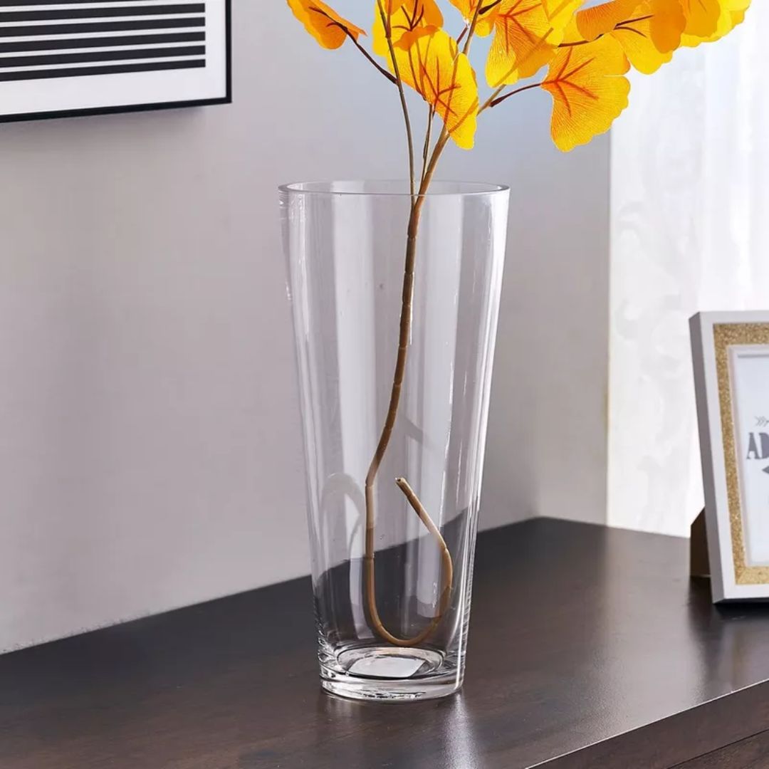 Tall Glass Vase for Home Decor – Elegant 50cm Transparent Display Avase396