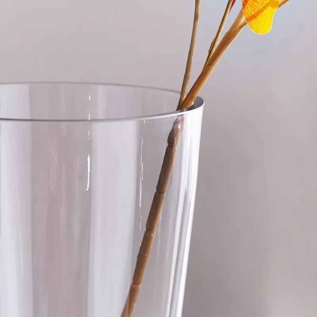 Tall Glass Vase for Home Decor – Elegant 50cm Transparent Display Avase396