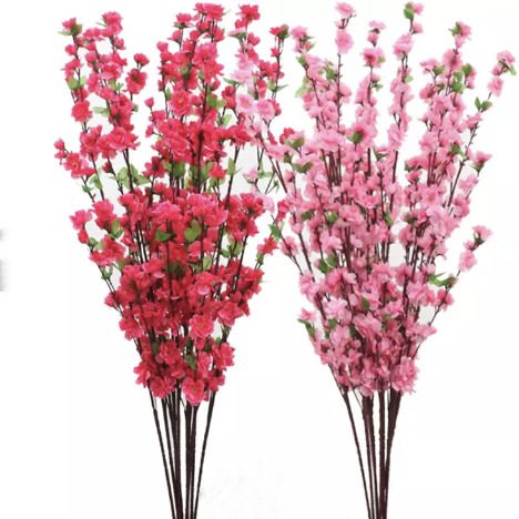 Artificial Flower Cherry Blossoms Silk, Fake Flower Wedding Decoration Accessories Afaux708