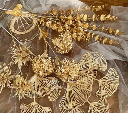 Artificial Gold Leaves, Gold Foliage & Metallic Flowers | Home & Event Decoration - Alton Flowers