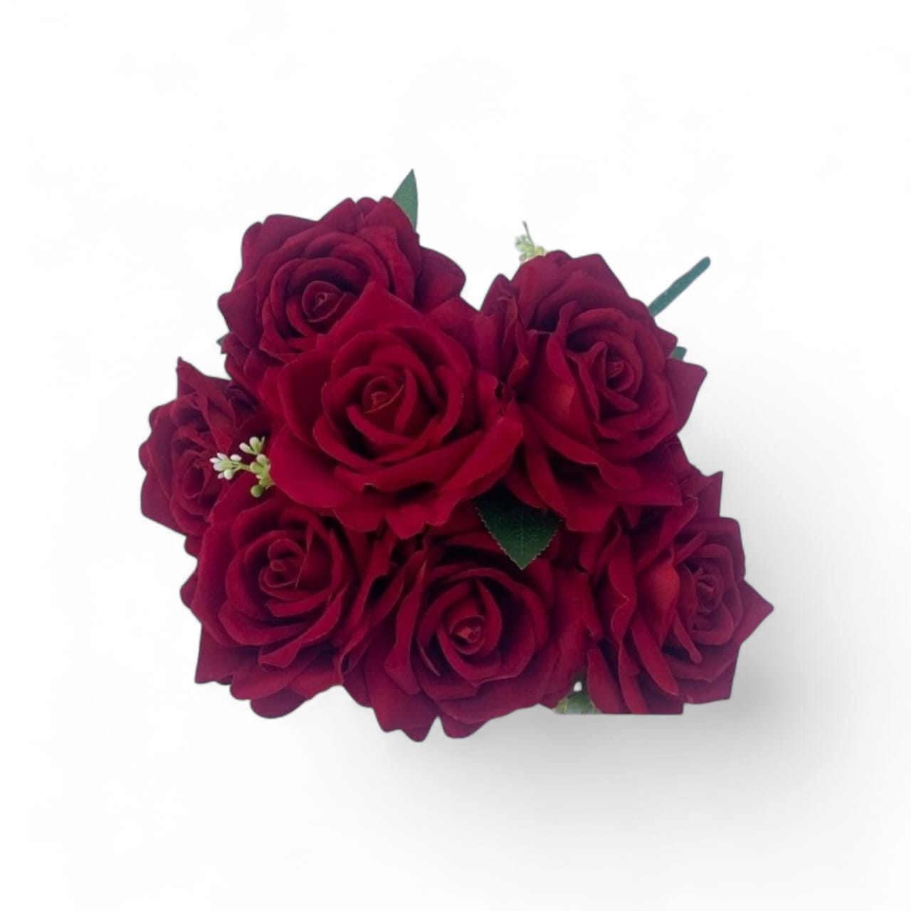 Artificial Flower Rose Bush x7 Flower Heads Afaux831