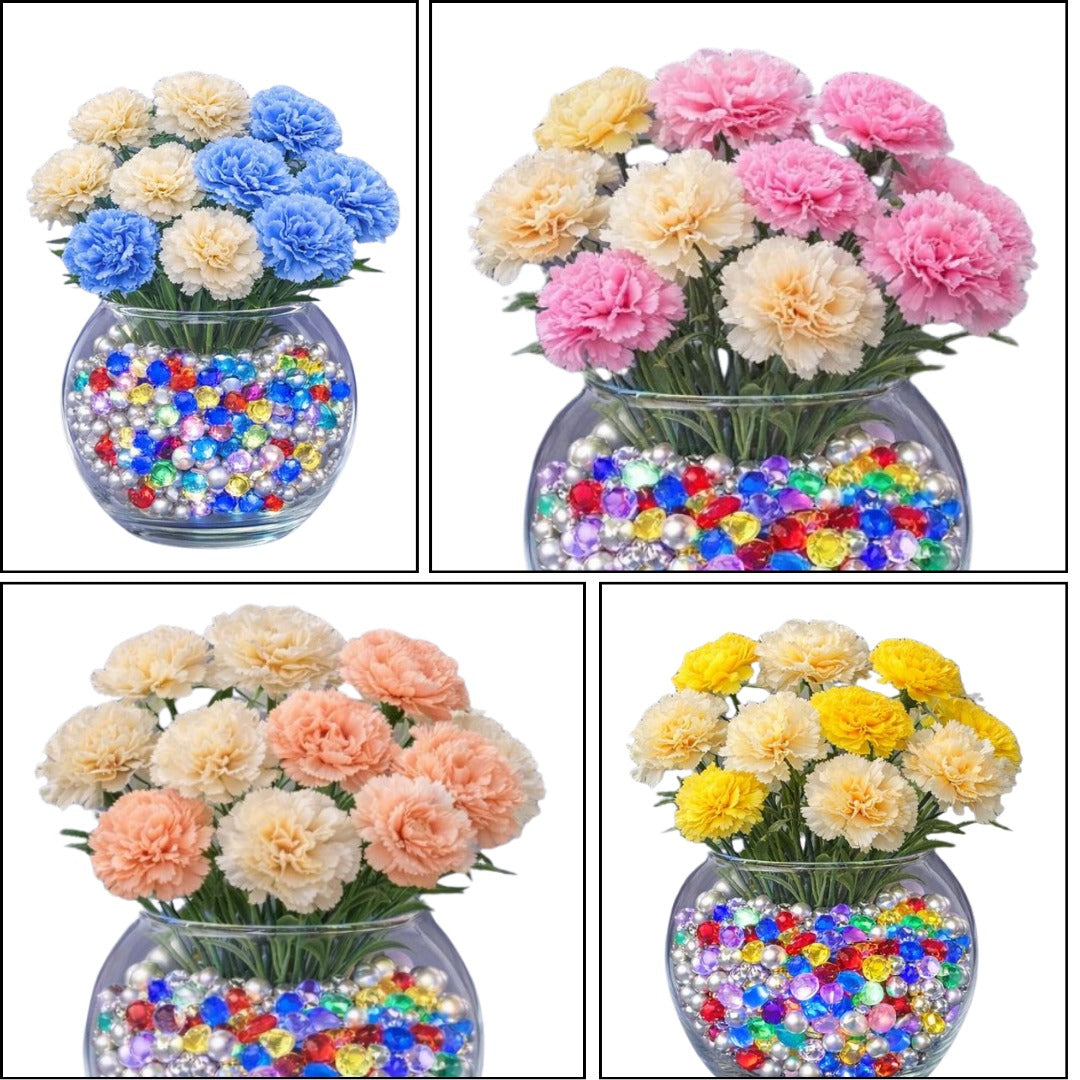 35cm Elegant Flower Artificial Carnation Vase Arrangement AAA955