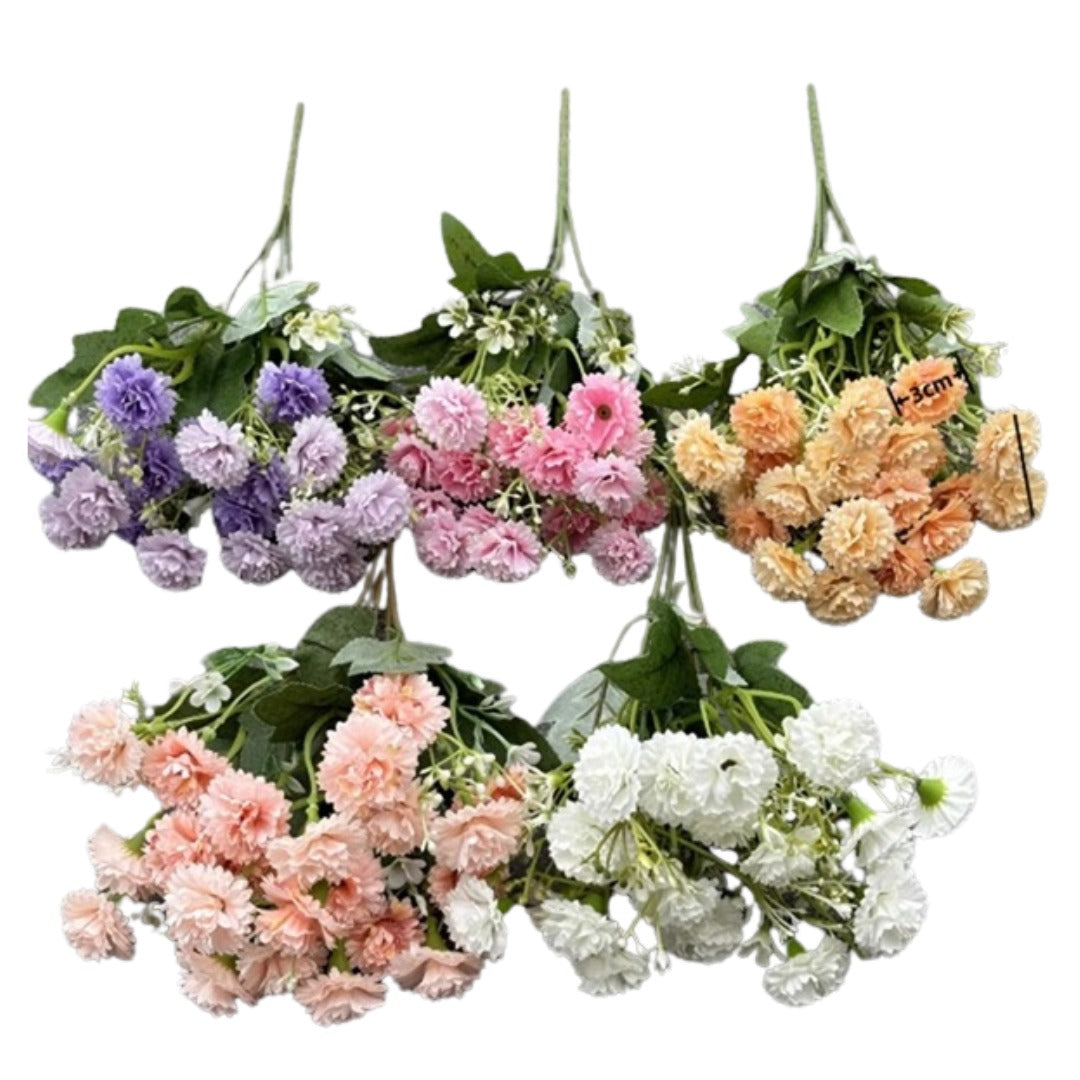 Artificial Mini Carnation Bush for Home and Office Decoration
