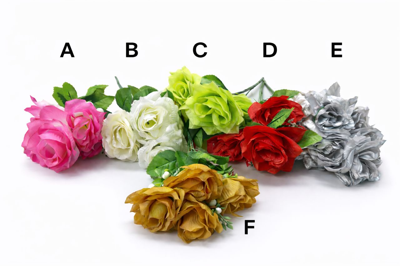 Flower Rose Bush x 5 Heads Afaux104 - Alton Flowers