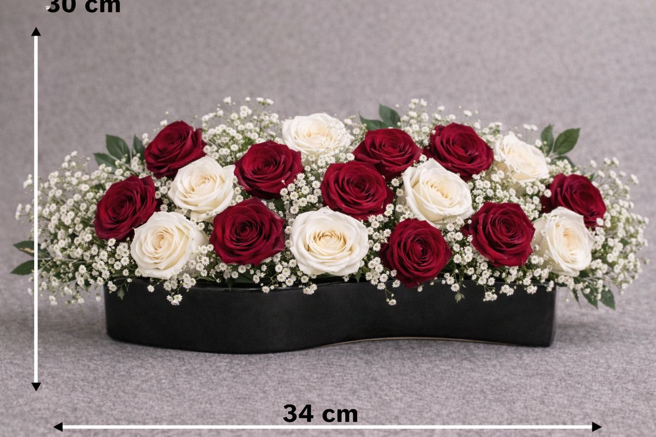 30cm Elegant Rose Arrangement Artificial AAA963