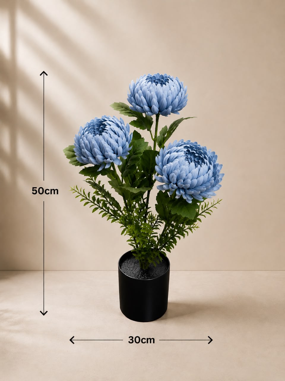 50cm Flowers Artificial Mum Chrysanthemum giant in pot, home decor, events,