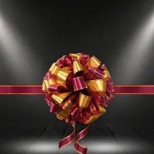 Alton Flowers 30cm grand opening ribbon ball with flower bow for ribbon-cutting ceremonies, featuring colorful decorative ribbons.