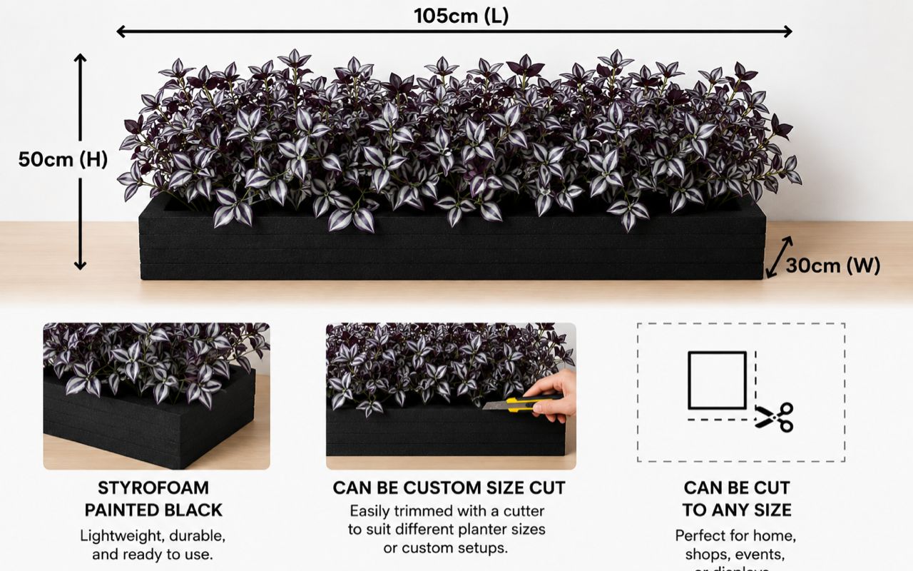 Assorted 28cm artificial plants in a planter pot by Alton Flowers, ideal for home decor, events, and garden decorating.
