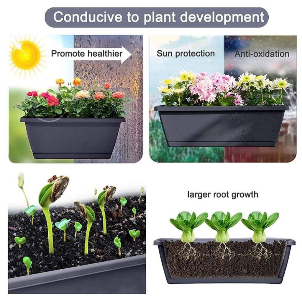 15cm Planter pot plastic with tray, durable & cheap, plants,flowers Avase254