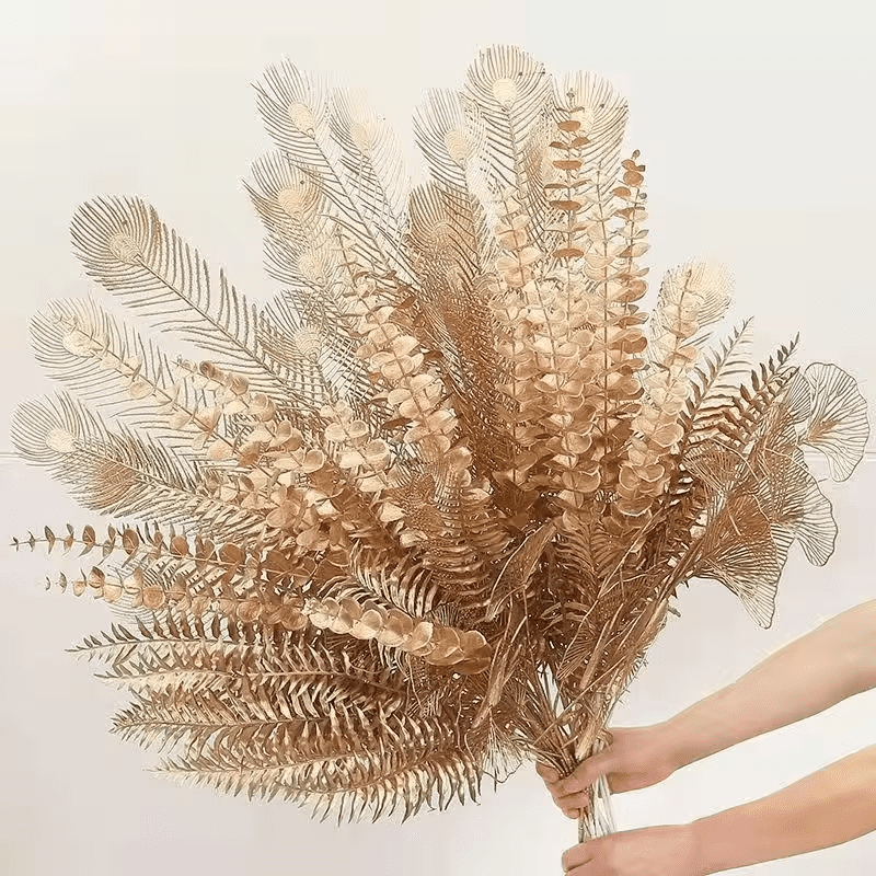 Gold Flowers and Leaves