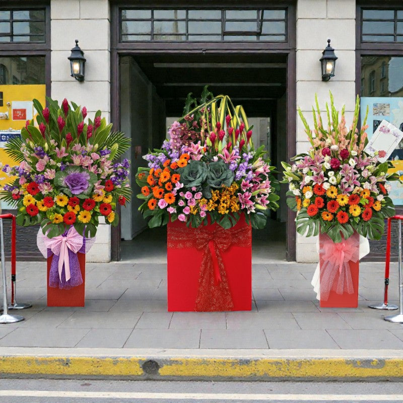 3 Grand Opening Floral Stands