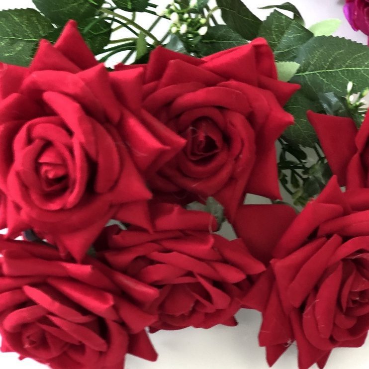 Flower Rose Artificial Velvet Materials Afaux545