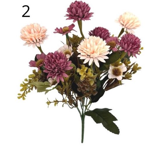 Flowers artificial Pompom & Daisy Flower, home decor, events Afaux635