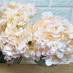 Flowers Hydrangeas (artificial) arranged in a ceramic pot. AAA435