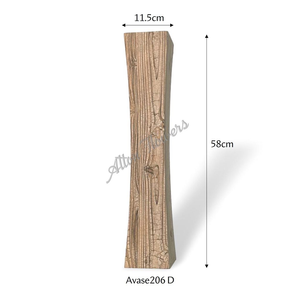 58cm Vase Wooden Tall, flowers, garden, home decor, events Avase206