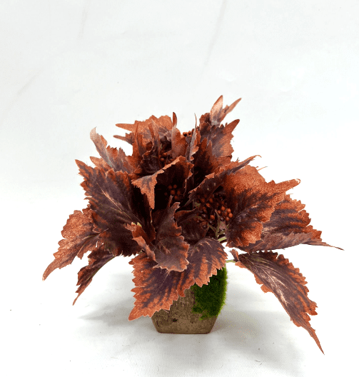 20cm Brown Coleus Artificial Flowers Arrangement, Home Decor, events, season, garden AAA592