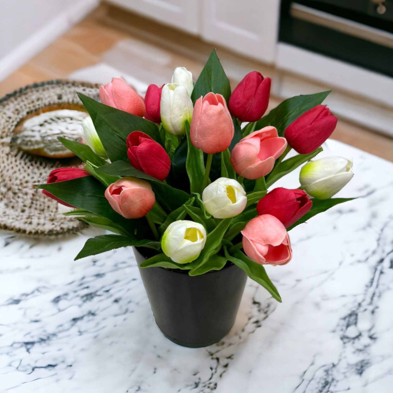 Artificial Tulips Arrangement Flowers Arrangement, Home Decor, events, season, garden AAA626