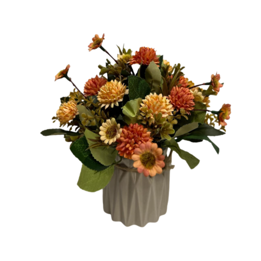 23cm Artificial Flower Arrangement in ceramic pot, home decor, events, garden, plants