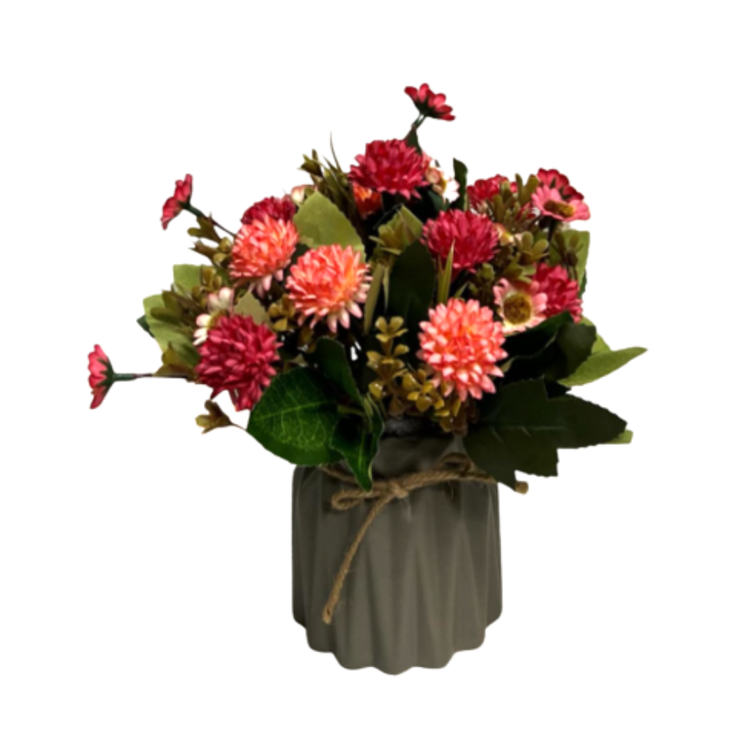 23cm Artificial Flower Arrangement in ceramic pot, home decor, events, garden, plants