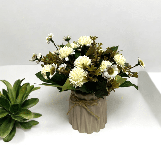 Artificial Flower Arrangement in ceramic pot, home decor, events, garden, plants AAA635c