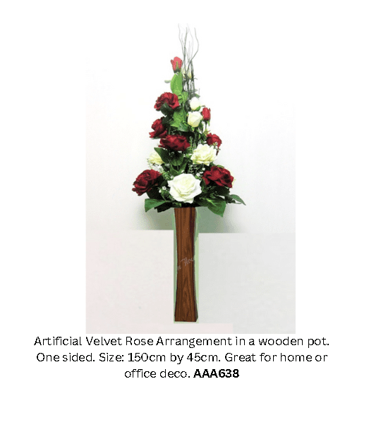 Artificial Flower Arrangement Rose Velvet, home decor, garden, events AAA638