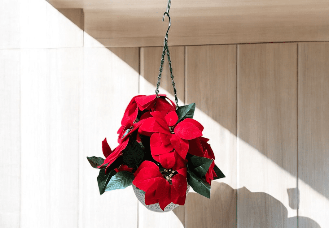 Hanging Flower Arrangement Poinsettia, home decor, events AAA639-2