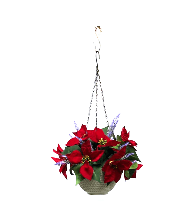 Hanging Flower Arrangement Poinsettia, home decor, events AAA639