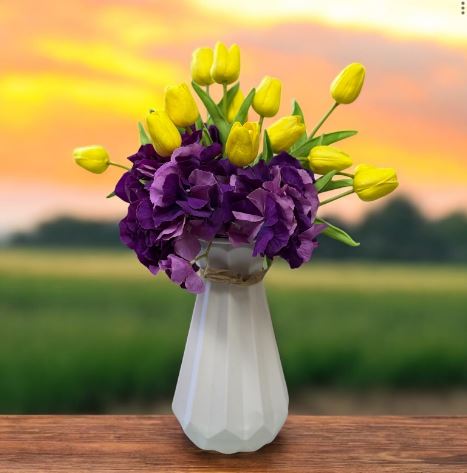 Flower Artificial arrangement, Tulip, home decor, events, garden AAA860