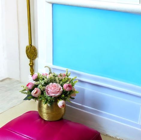 Artificial flower arrangement with flowers use in home decoration and office places AAA866