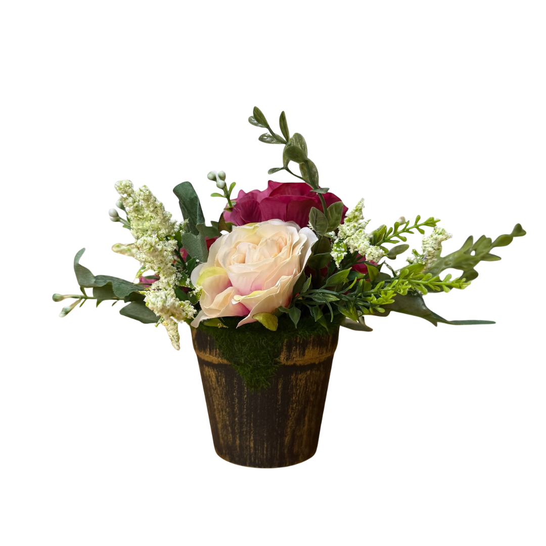 Artificial 15cm flower arrangement by Alton Flowers, ideal for home or office decor, featuring vibrant, realistic faux flowers.