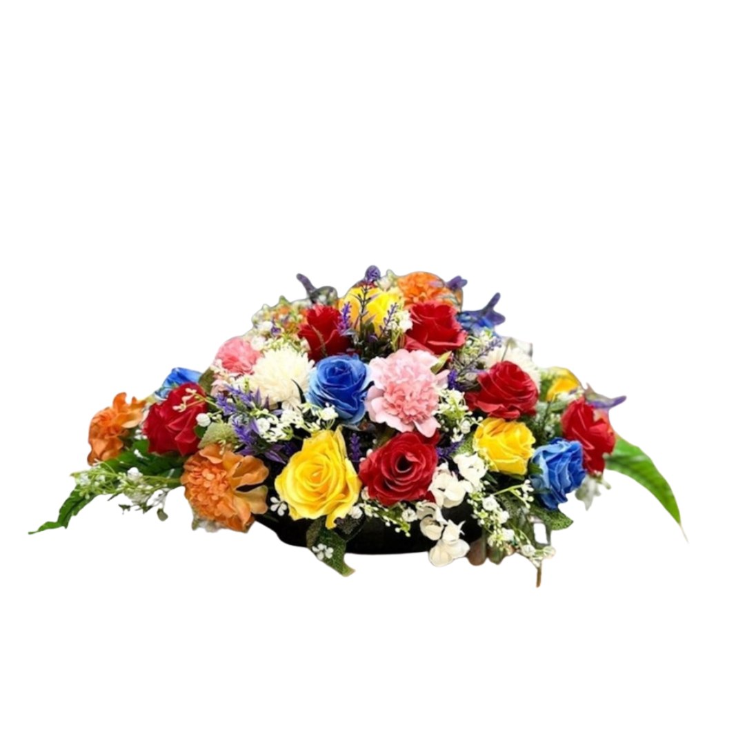 28cm Vibrant Mixed Floral Arrangement – Approx. 45cm × 28cm AAA927