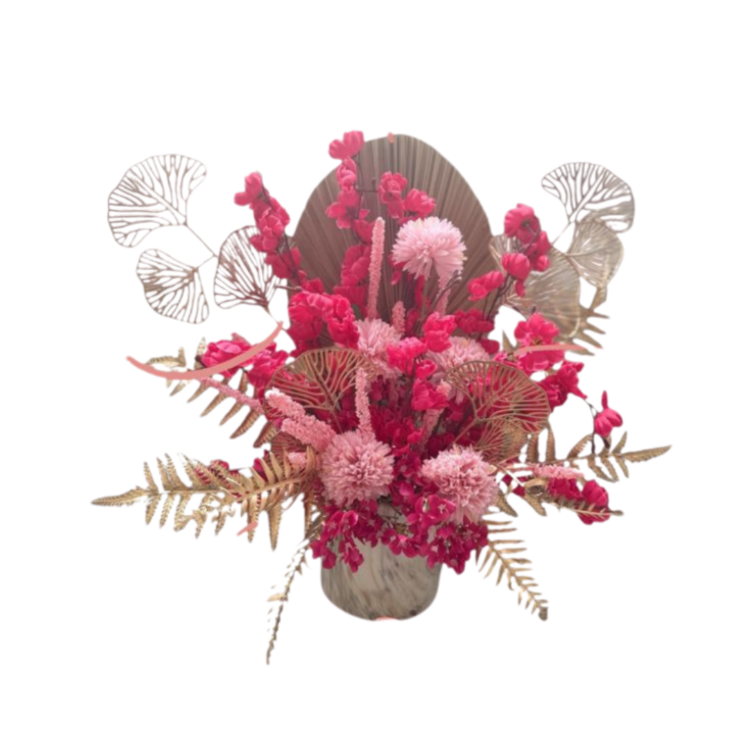 55cm Luxe Blossom Harmony floral arrangement by Alton Flowers N Gifts featuring colorful, elegant blossoms in a stylish display
