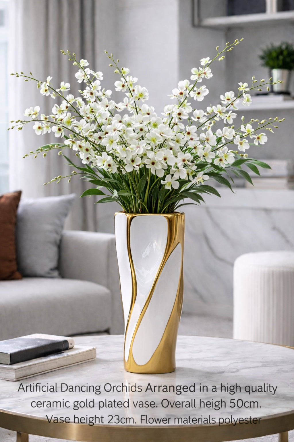 Artificial Flowers Arrangement | Faux Flowers | Orchid Arrangement AAA945