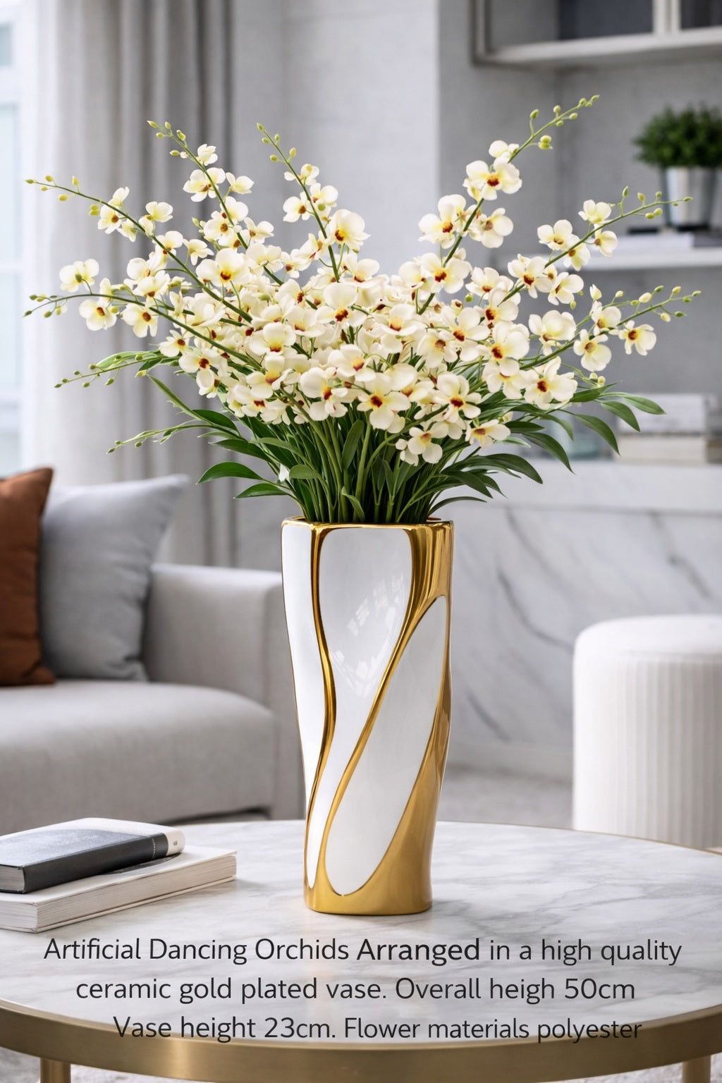 Artificial Flowers Arrangement | Faux Flowers | Orchid Arrangement AAA945
