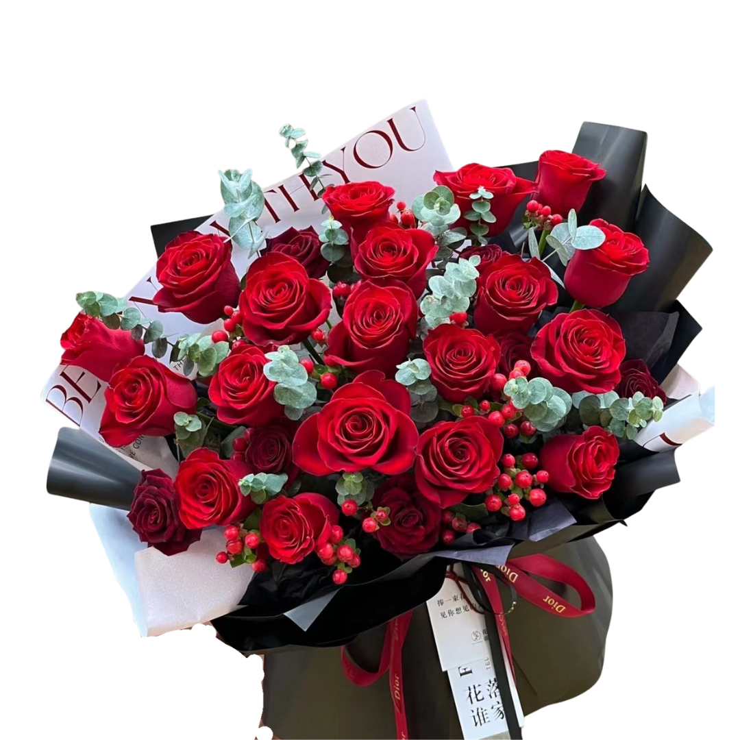 Crimson Charm 2 - Fresh Flower Arrangement AFT215