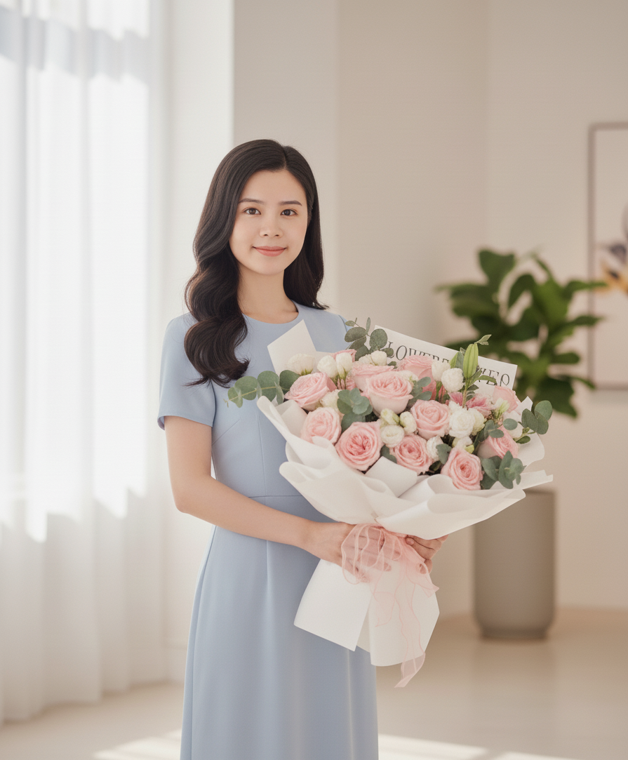 Serene Beauty 3 - Fresh Flower Arrangement AFT223