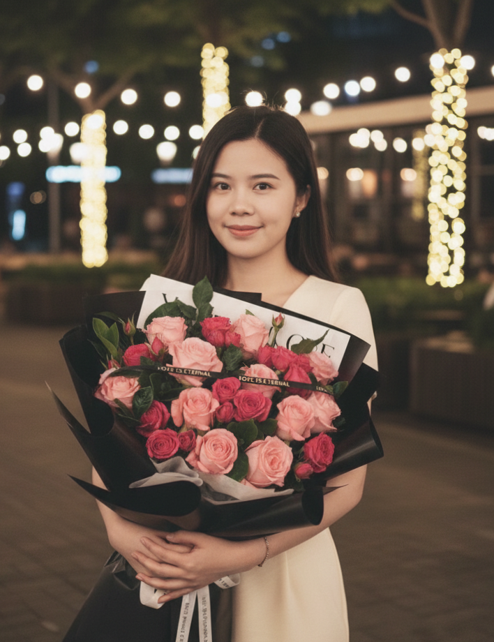 Blush Whispers - Fresh Flower Arrangement AFT237