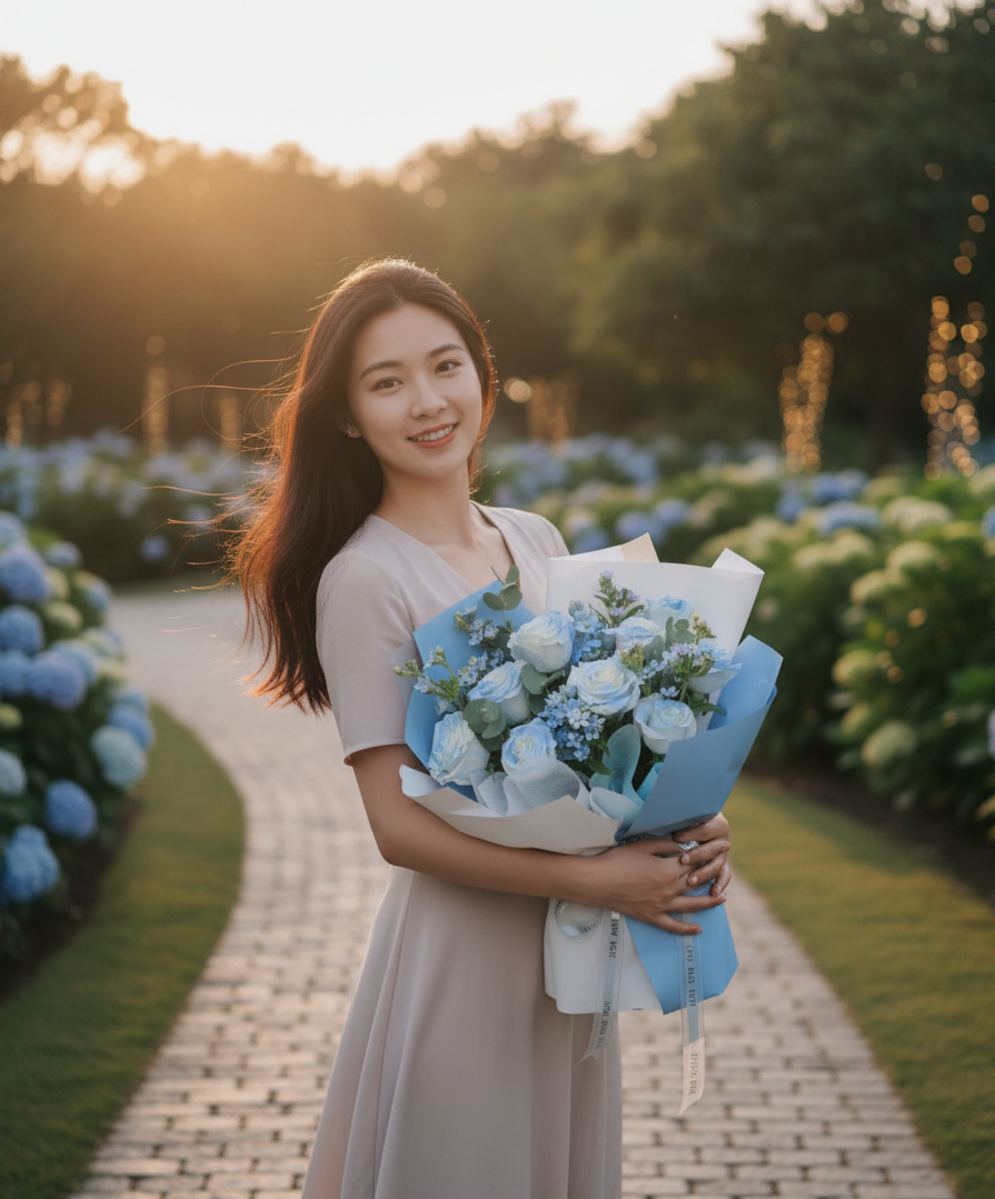 Icy Petals - Fresh Flower Arrangement AFT241